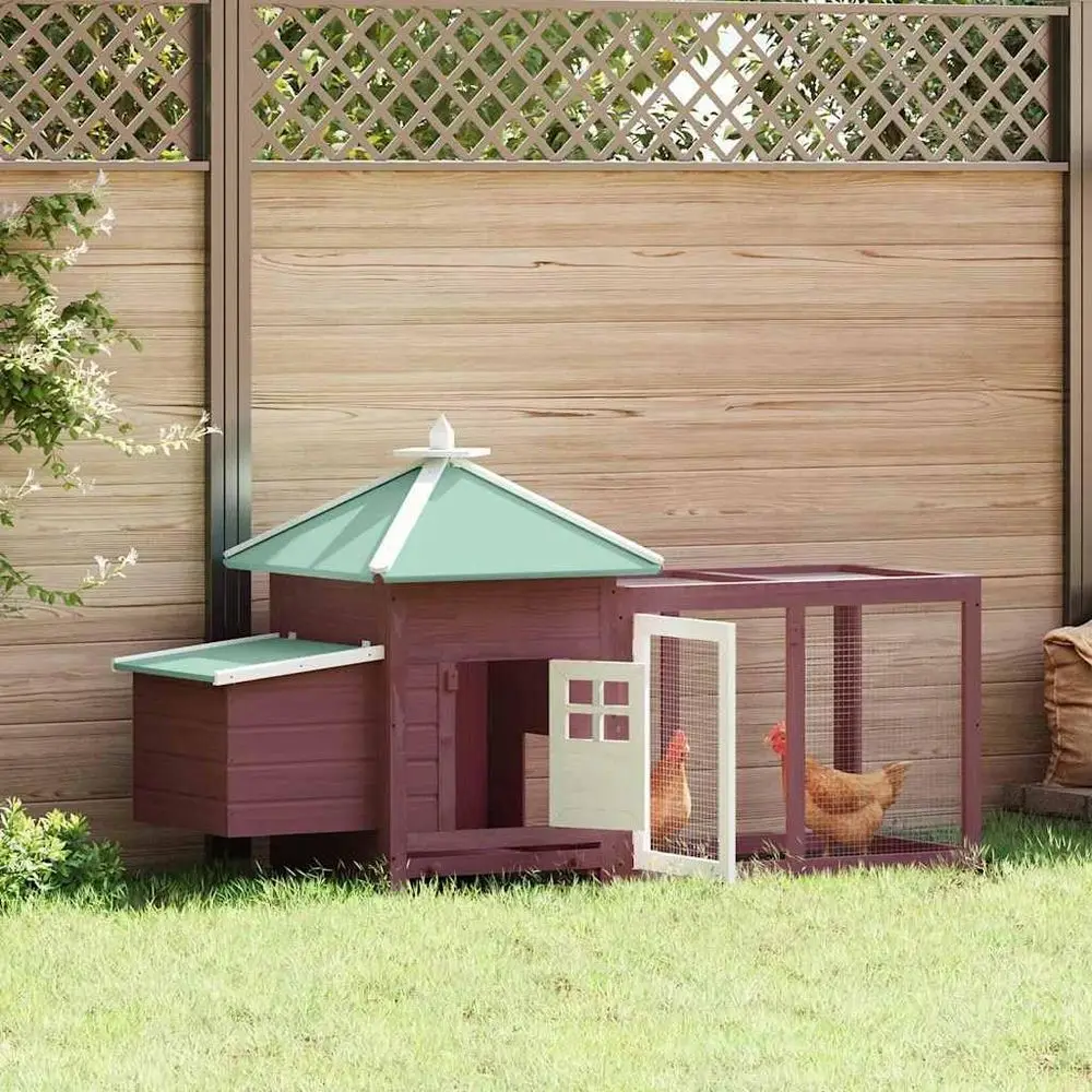 

Large Outdoor Chicken Coop with Nesting Box and Run, Weatherproof Galvanized Steel Cage, 74.8x74.8x40.2 Inches