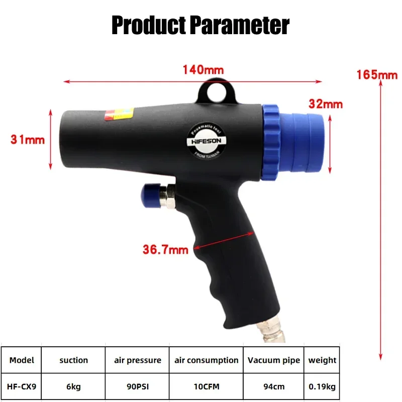 Air Duster Compressor Pneumatic Blowing And Vacuuming Dual Purpose Gun Exhaust Gun Blower Car Vacuum Cleaner