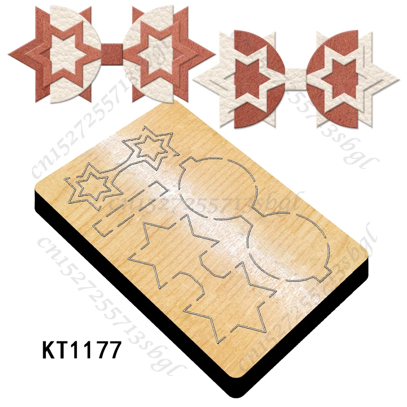 Six-pointed Star Bow New Cutting Dies 2024 New Arrivals Scrapbooking 16MM Knife Suitable for Wooden Cutting Dies Machines