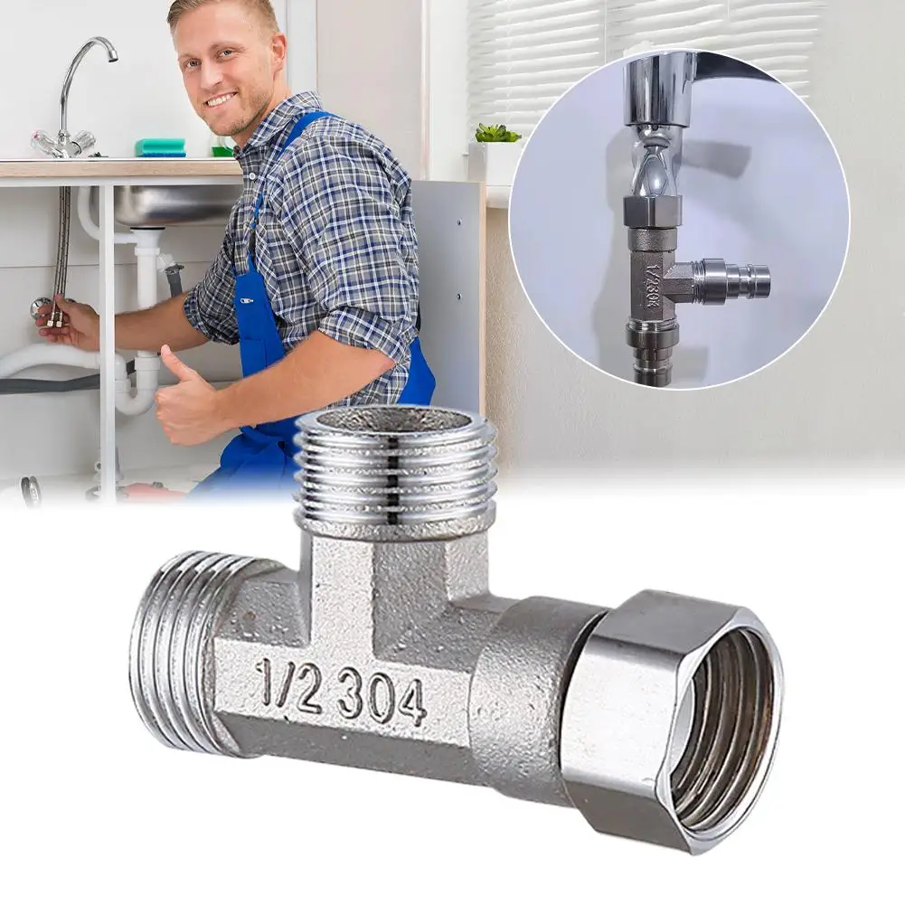 

Stainless Steel Plumbing Fittings 6 Point to 4 Point Reducer Adapter with Female Thread Straight Durable Rust-Proof Water Pipe