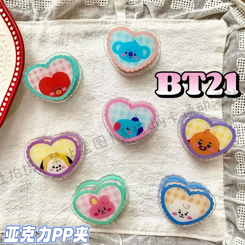 Carpeta acrílica de doble cara BT21 Idol para materiales de apoyo de conciertos, carpeta para estudiantes, carpeta para exámenes, accesorios 2026