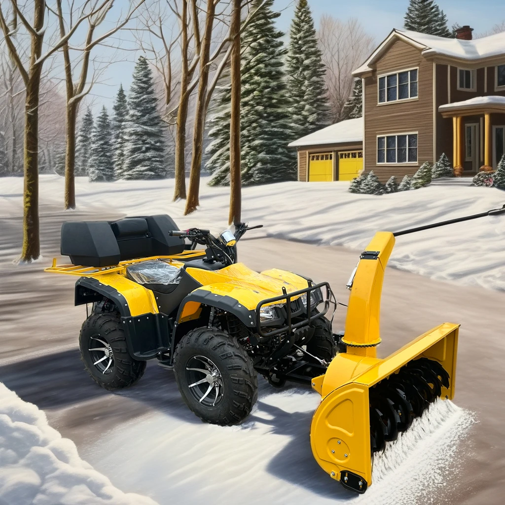 Free Shipping Automated Hydraulic Utv Wheel Winter Snow Sweeper Ride on Gas Powered Snow Thrower Blower Engine