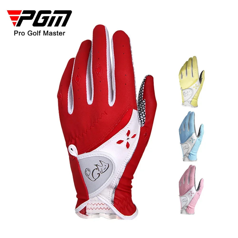 PGM Golf Gloves Women's Golf PU Belt Non slip Particle Gloves