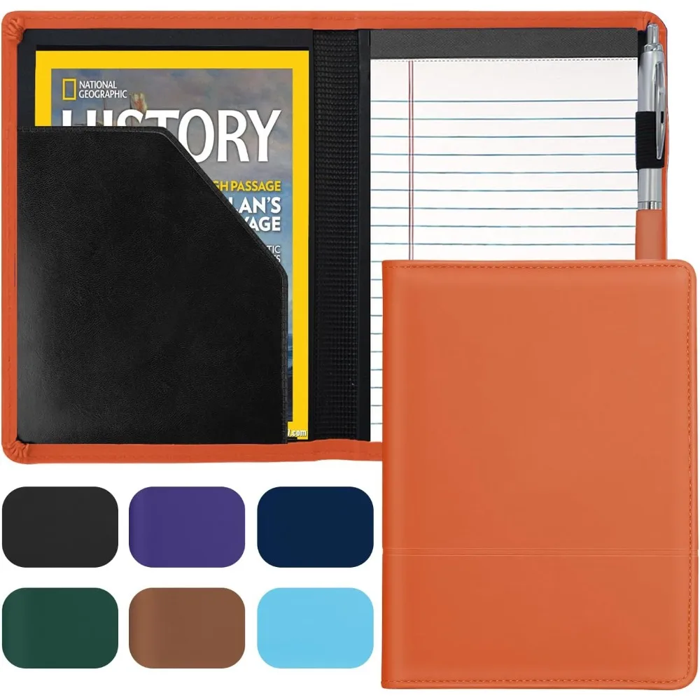 

Папка для паполио/портфолио, мини-переплет для портфеля Padfolio 5 x 8, учебный блокнот для письма, папка-органайзер для документов формата А5 для мужчин и женщин, O