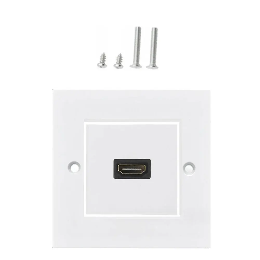 Decorative Wall Socket Panel Single Port Outlet Cover for 4K For HDTV Projector Gaming Console Home Theater Office Use