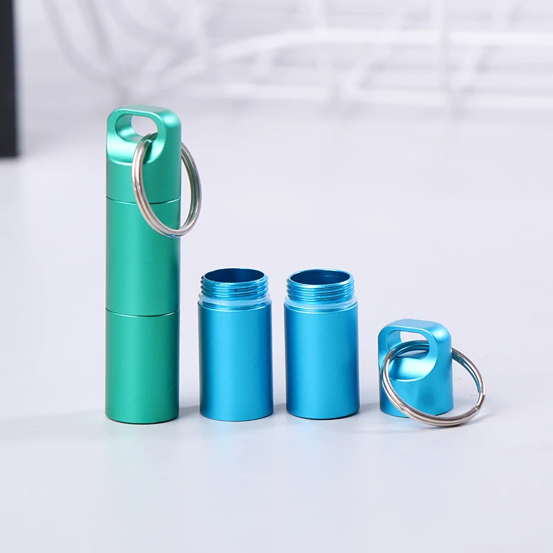 Aluminum Alloy Detachable Two-Layer Medicine Box Portable Sealed Waterproof Jar Travel Container For Outdoor Camping Trip image 4