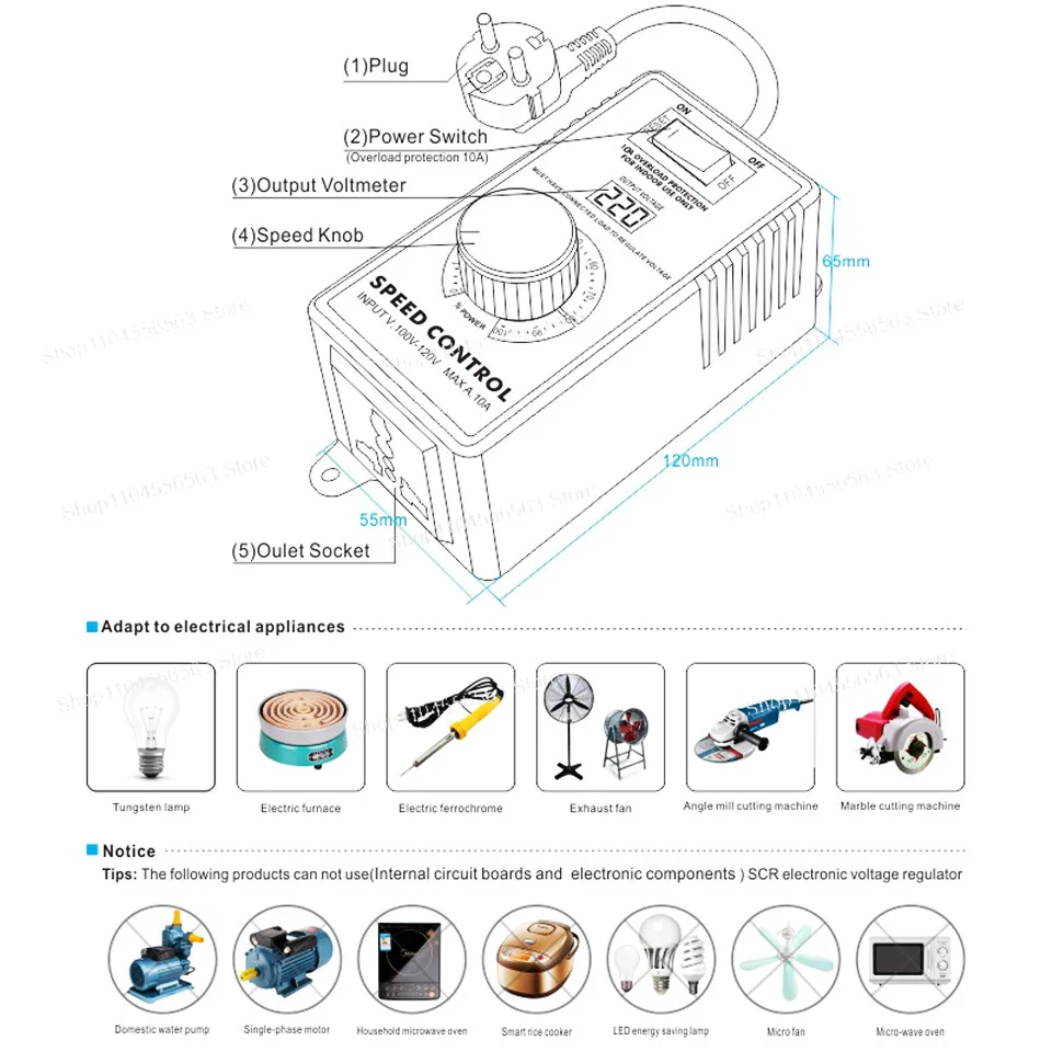 4000 Вт 110/220 В угловая шлифовальная машина регулятор скорости переключатель электрический фрезер дрель полировальная шлифовальная машина регулятор переменного напряжения