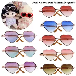 10cm Fashion Plush Doll Glasses For 20cm Cute Cotton Dolls Colorful Heart Frame Eyeglasses for 1/3 1/4 BJD Dolls Animal DIY