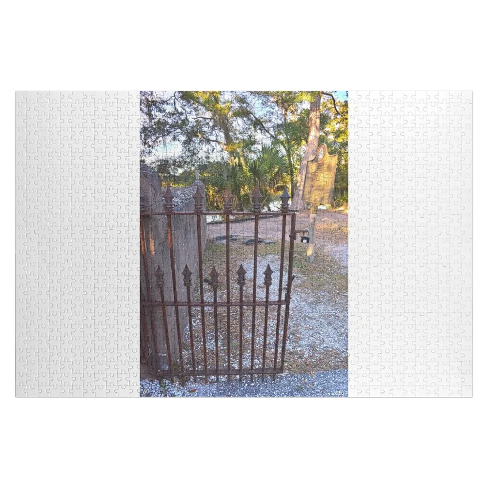 

DuBignon Cemetery Gate And Historical Marker Jekyll Island Georgia Jigsaw Puzzle Personalised Name Jigsaw For Kids Puzzle