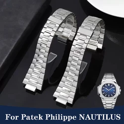 Watch Band For Patek Philippe Nautilus watchstrap men's 5711/1A010 series stainless steel watch chain convex mouth 25mm-13mm