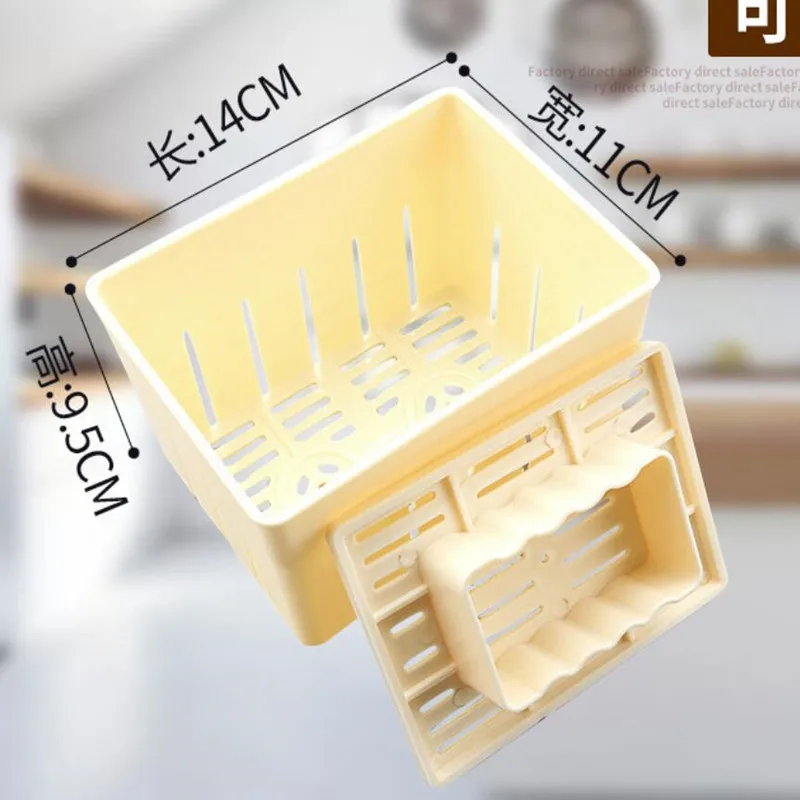 DIY Plastic Tofu Press Mould Homemade Tofu Mold Soybean Curd Tofu Making Mold With Cheese Cloth Kitchen Cooking Tool Set