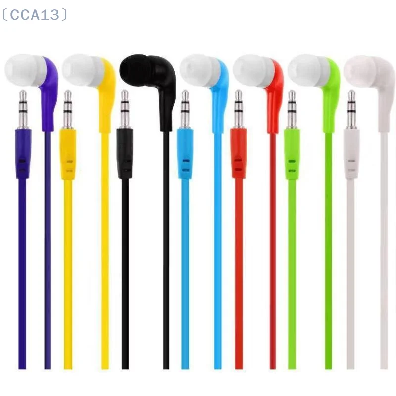 〔CCA13〕3.5mm Wired In-Ear Headset HiFi Deep Bass Stereo Earphones Tangle-Free Cord for Phone Laptop Gaming Leisure
