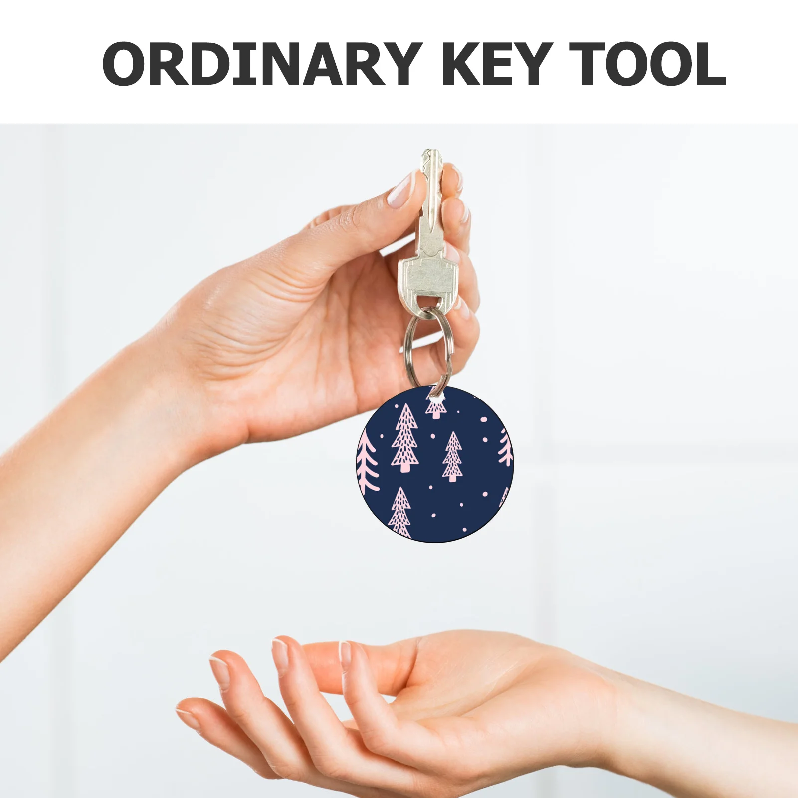 

30Pcs DIY Acrylic Keychain Blanks Mini Round Decorative Craft Accessories Black Durable Material Creative Projects