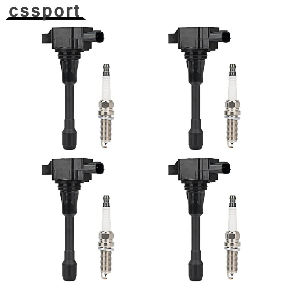 

4 UF549 For Nissan Altima Sentra rogue versa Spark Plugs and Ignition Coil packs