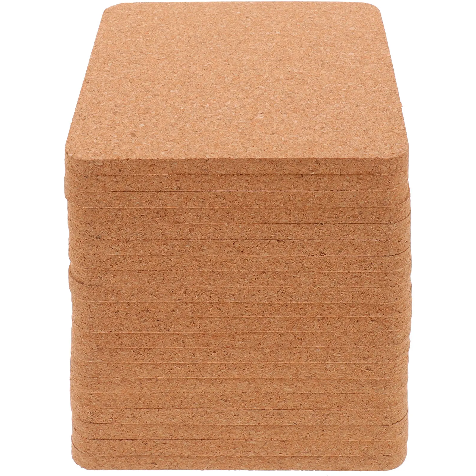 20Pcs Eco-Friendly Cork Coasters Heat Resistant Square Wooden Anti-Slip Table Surface Protector Mats Cork Coaster