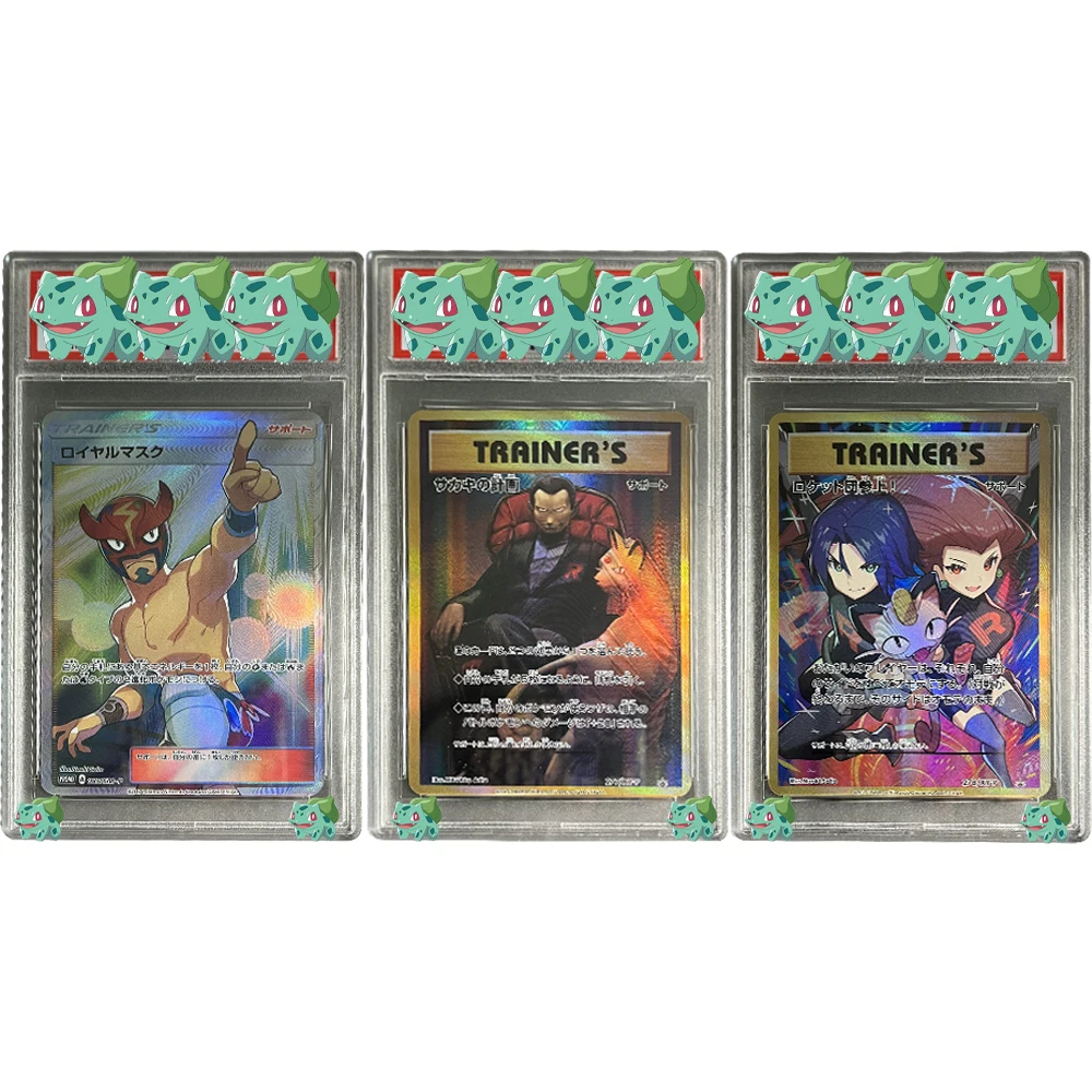 

Коллекционная карта DIY PTCG Graded 2017 JPN. Специальный чехол XY Promo Fa/Team Rocket GEM MT10, голографическая этикетка, подарки для детей
