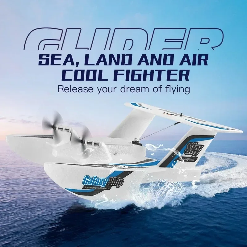 New Z62 RC Glider 2.4G Radio Control Aircraft Sea and Air RC Plane EPP Foam Water Land Flying Airplane Toys Gift for Boys Drone