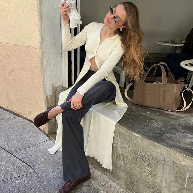

Tuularose Elegant Long Dress Solid Single-Breasted Cardigan Long-Sleeved Dress Fashion Commuter High-Waisted Slim Women's Dress