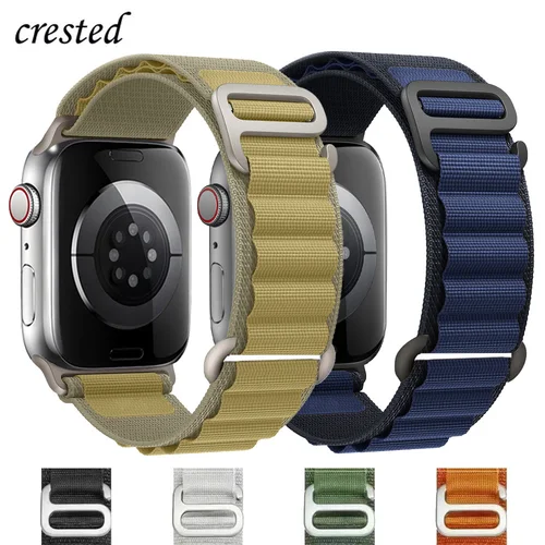 Correas alpinas para apple watch Ultra 2 band 49mm 44mm 45mm 40mm 38mm 41mm pulsera de nailon iwatch serie 10 9 3 6 7 8 se 46mm 42mm
