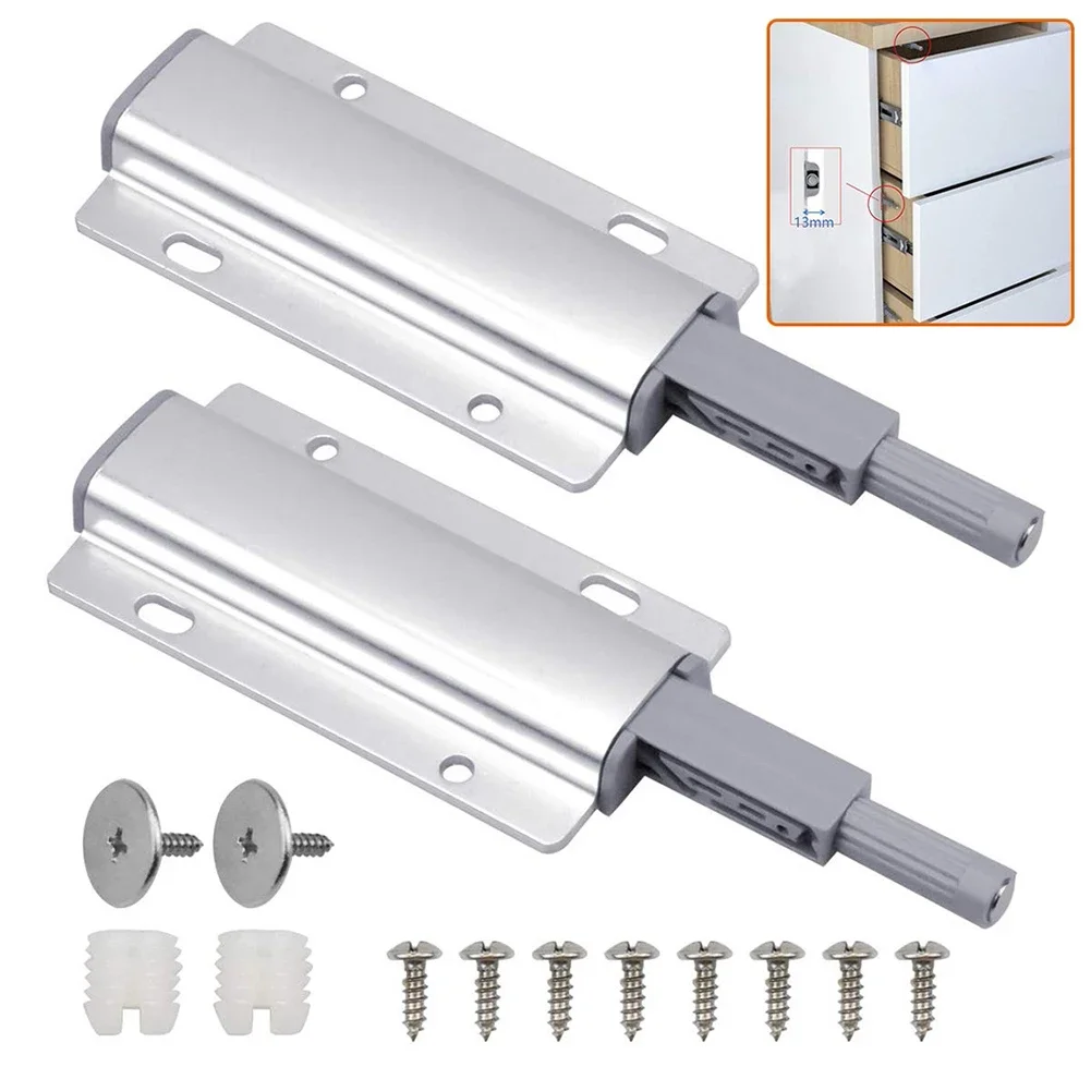 2pcs Push To Open System Damper Buffer For Cabinet Door Cupboard Catch For Home Kitchen Furniture Hardware Home Accessories