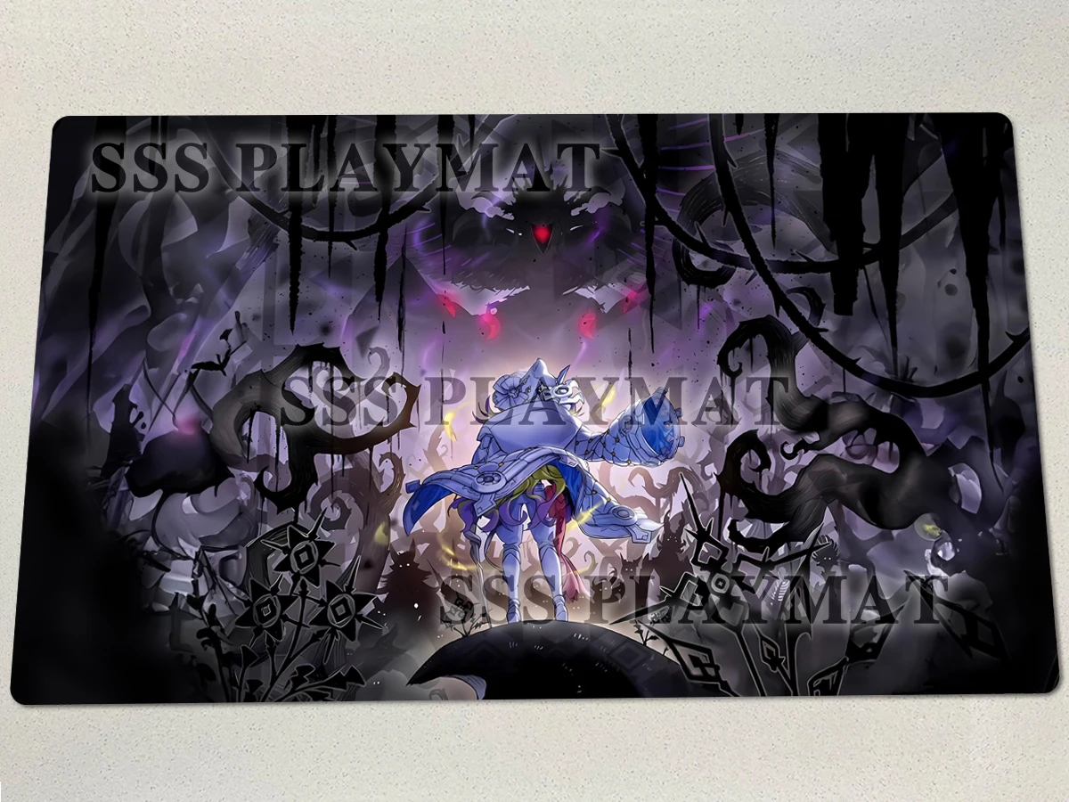 

YuGiOh Azamina Hamartia Playmat TCG CCG Mat Board Game Trading Card Game Mat Anime Mouse Pad Rubber Gaming Pad Free Bag 60x35cm