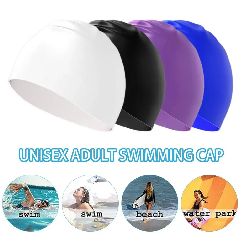 Swimming Cap Waterproof Extra Swim Cap for Adults with Non slip Design High Elasticity Hair Swimming Hat for Ultimate