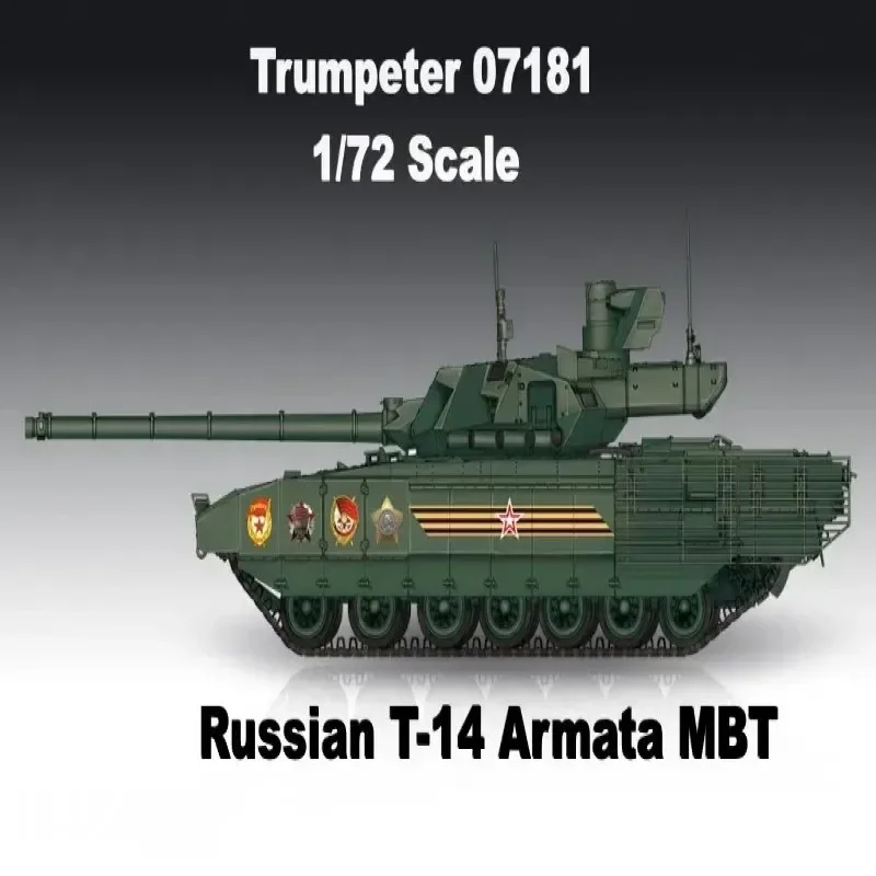 

Trumpeter 07181 Plastic Model 1/72 Scale Russian T-14 Amata Main Battle Tank Model Building for Military Model Hobby DIY