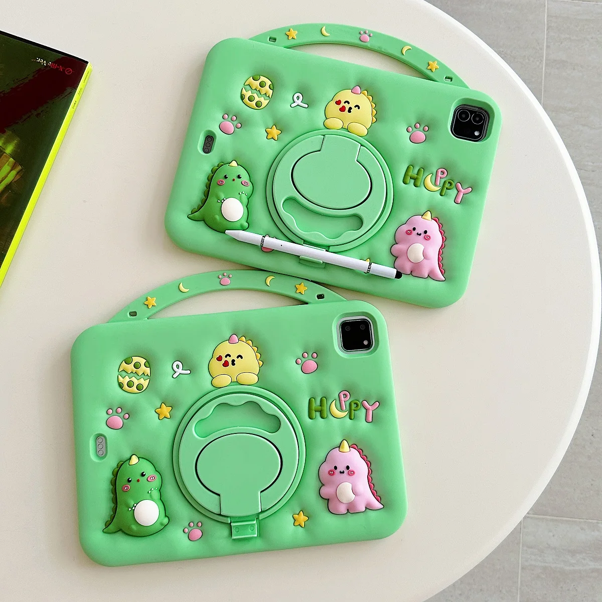 For IPad 9 8 7th Generation Child Case for IPad Air 2 3 4 5 10.9 2022 Mini 6 Pro 11 Cute Cartoon Silicone Tablet Protective Case