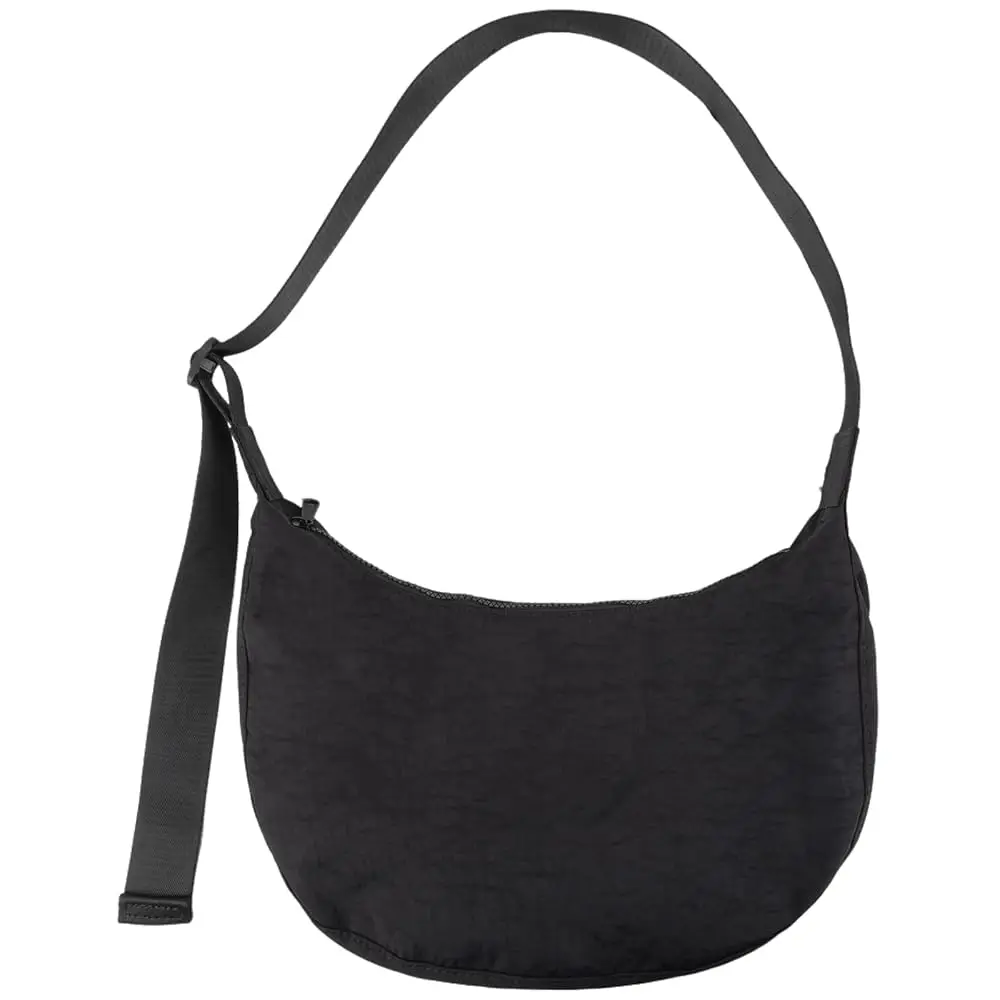 

Nylon Crescent Shoulder Bag for Women Men,Crossbody Bag with Adjustable Strap&Dual Interior Zip Pocket