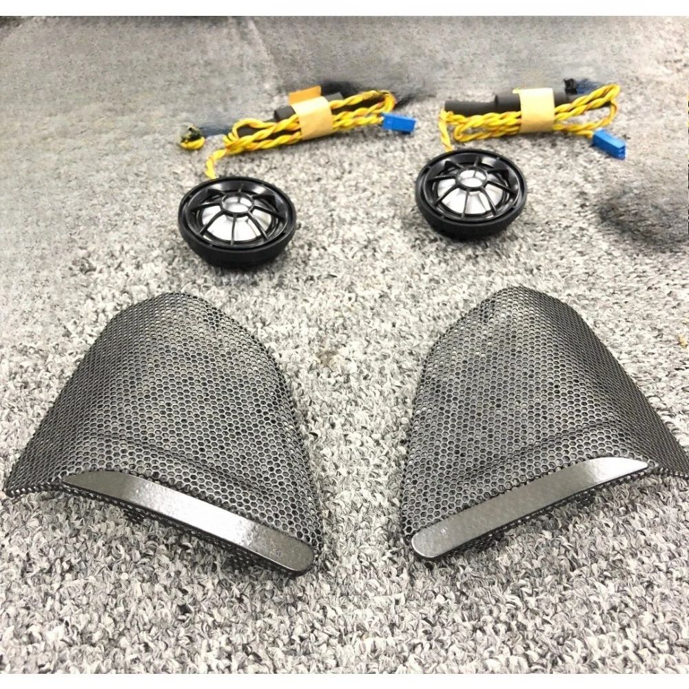 2 Pcs High Quality Car Door Tweeter Cover For BMW X5 F15 2014-2018 For BMW X6 F16 2015-2019 Left Right DIY Car Speakers Trim