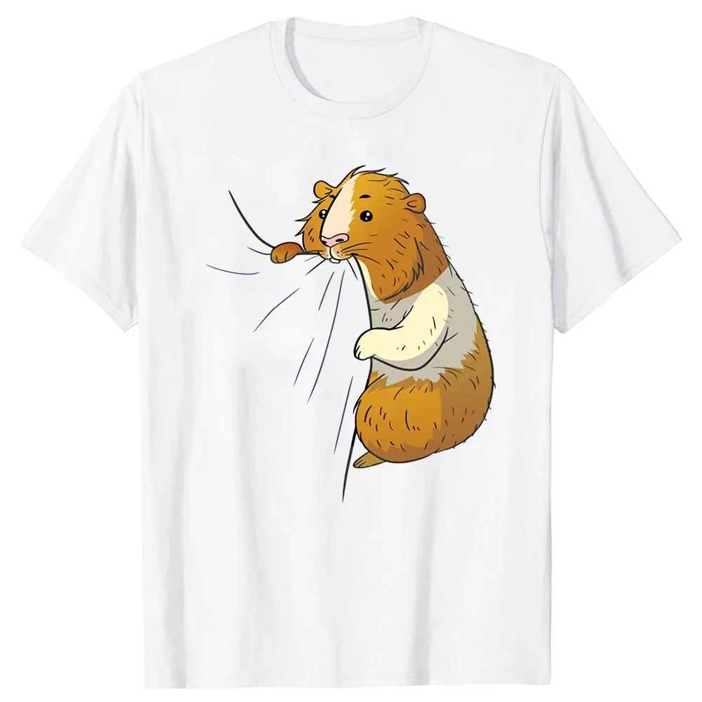 Funny Guinea Pig Hungry Nabbling Pet Owner T Shirts Graphic Cotton Streetwear Short Sleeve Birthday Gifts Summer Style T-shirt