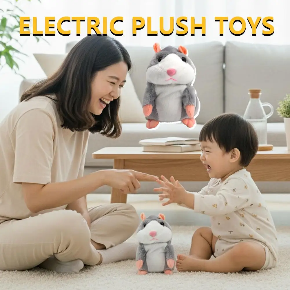 Electric Hamster Plush Toy Lovely Talking Hamster Doll Your Nod Imitate Accompany Gift Soothe Voice To Kids And D2S2