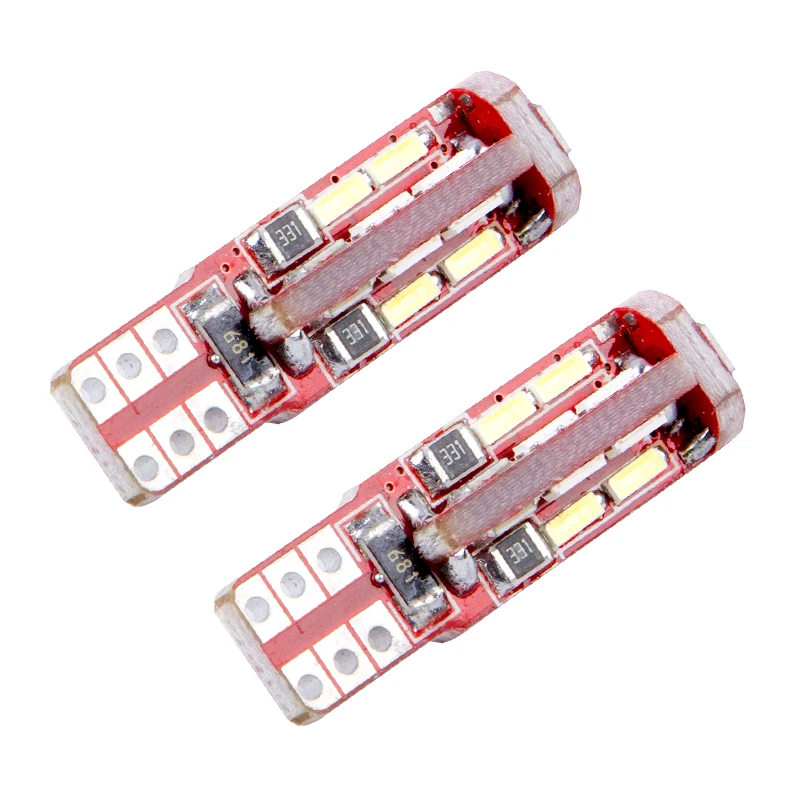 

500PCS LED Car Width Lamp T10-4014-19SMD Bulb Auto Lighting Lamp Beads Super Bright License Plate Light Signal Lights 12V