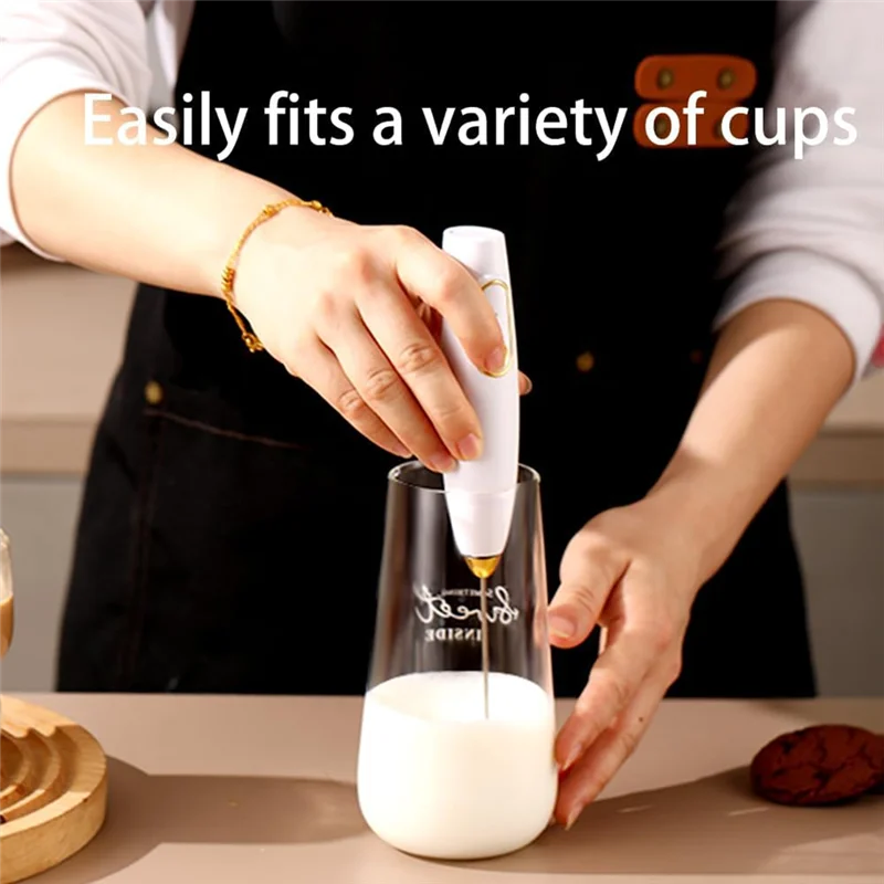 ABKD Electric Milk Frothers,Stainless Steel,Mini Handheld.Quick Charging For Coffee Lattes,Cappuccinos,Egg Whipping &Hot Choc