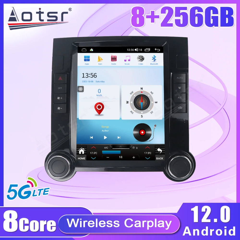 Android 12 Multimedia Player For VW Volkswagen Touare Carplay 256G Android Car GPS Navigation Stereo Head Unit radio Player