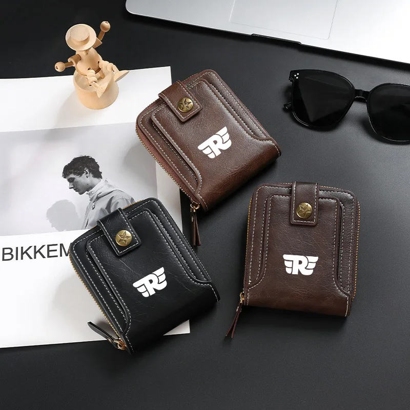 

Мужской кошелек из вощеной кожи PU для Royal Enfield Interceptor 650 GT 535 Himalayan 411 Bullet/Meteor/Classic 350 500