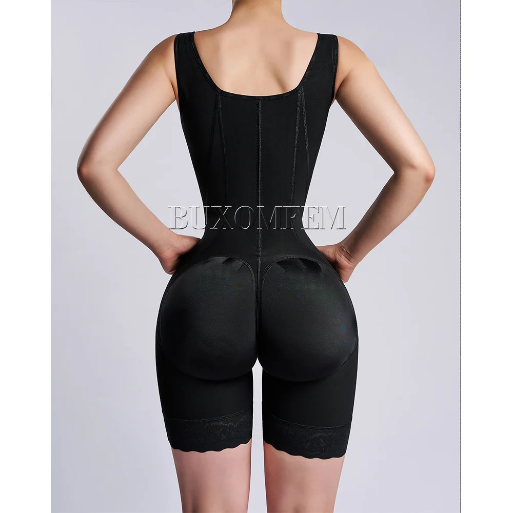 Women\'s Open Chest Girdles Fajas Colombianas High Waist Trainer Body Shapewear Slimming Post Surgery Elastic Abdomen Bodysuits