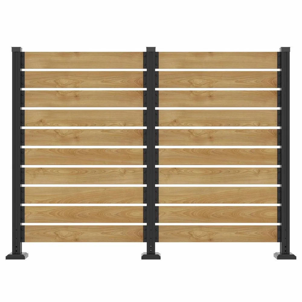 60''H x 78''W Outdoor Cedar Wood Fence Privacy Screen