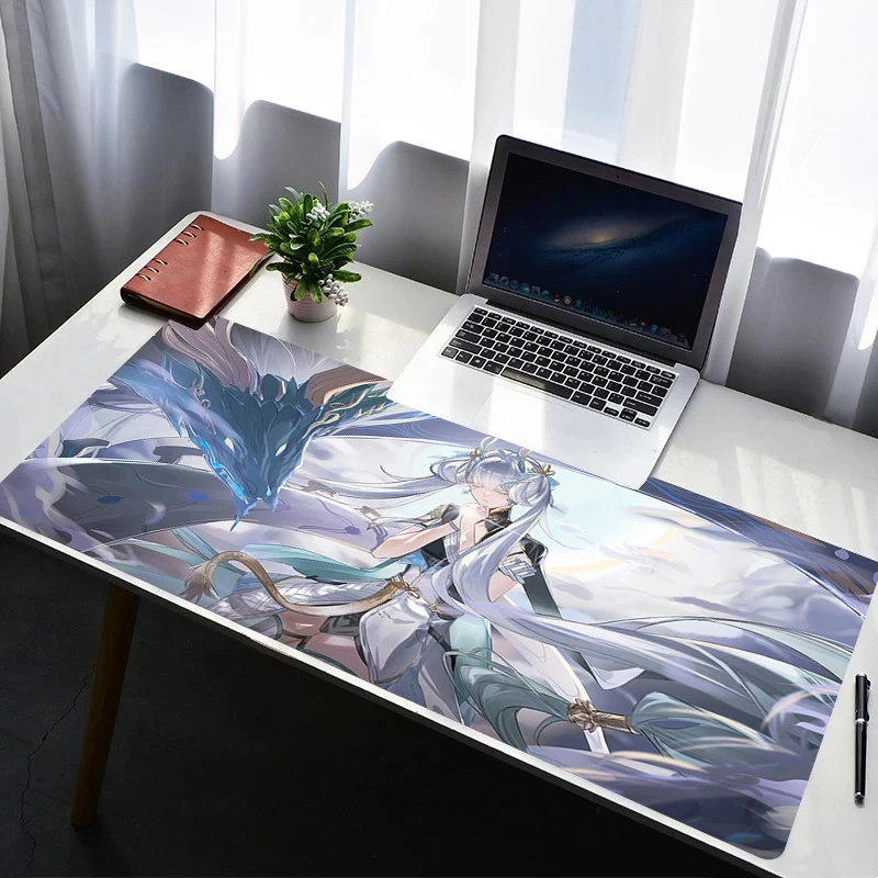 Mouse Pad Laptop Extended Desktop Mat Rubber Computer Gamer Mousepad PC Gaming Accessories Wuthering Waves Jinhsi Keyboard Pad