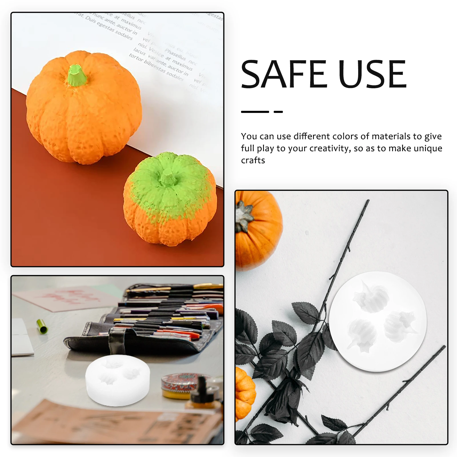 

Halloween Decoration Pumpkin Mold Combination Silicone Fudge Themed DIY Supplies
