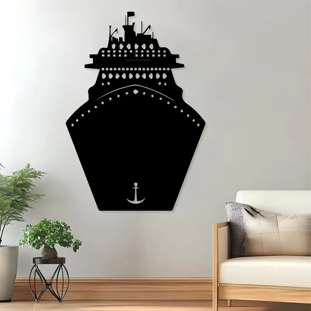 CIFbuy  Cruise Ship Aluminum Metal Wall Art Rustproof Weather Resistant Nautical Decor Indoor Outdoor Home Ornament