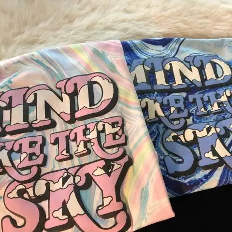 Sommer Hong Kong Sle ort Sve T-Shirt Damen rund Ne 3D Pendeln Sle Polyesterfaser 00 % ort T-Shirt