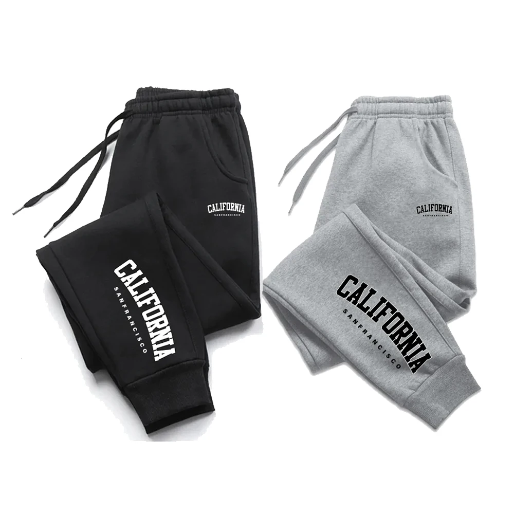 

Мужские спортивные брюки для бега, повседневные спортивные брюки для фитнеса с буквенным принтом, повседневные универсальные модные Всесезонные брюки для бега