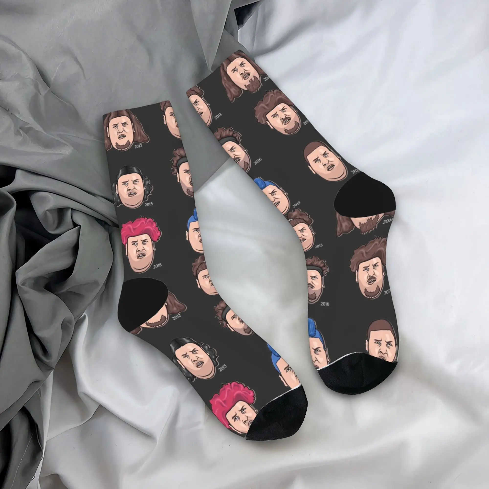 Drachenlord Meme Poster Rainer Winkler Socken Frühlingsstrümpfe Lustige Unisex Herren Atmungsaktive Socken Bedruckte antibakterielle Socken