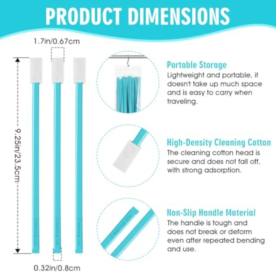 20PCS Crevice Cleaning Brush Tool Kit - Disposable Toilet Brush and Seat Cleaner for Windowsill, Keyboard, Car, Toilet Wand Kit view 2