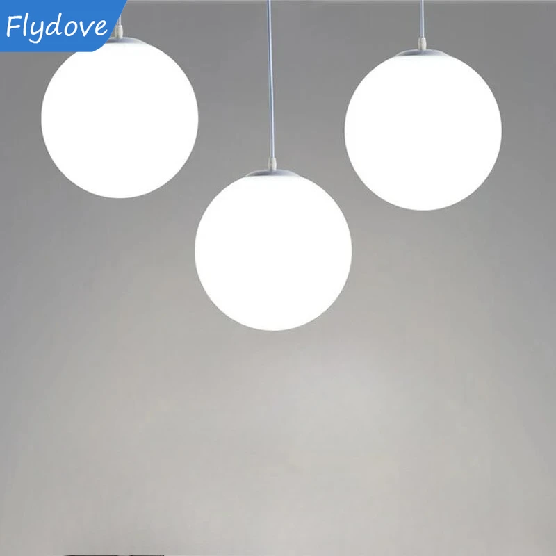 Modern designer glass ball pendant light simple For Villa Bedroom Table Living Restaurant Room Bedside Home Decor Fixture LED