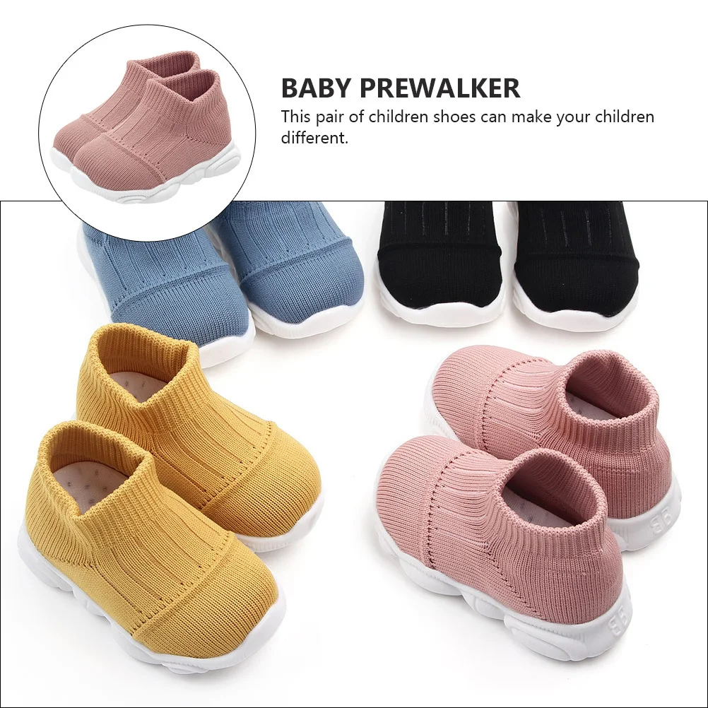 1 par de zapatos antideslizantes suaves y transpirables para bebés, zapatos informales para caminar para bebés, Prewalker infantil