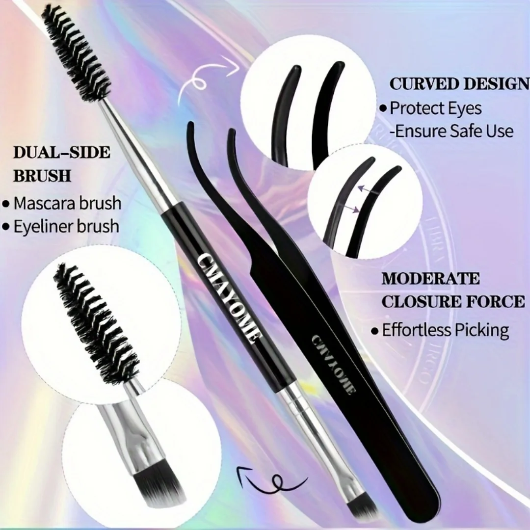 DlY Eyelash Extension Kit 240pcs Mix Individual Lashes Cluster D Curling, Lash Clusters With Lash Bond, Lash Remove And Seal And