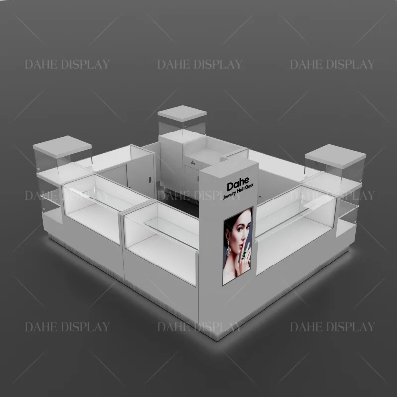 custom.10*12 Ft Customized Design Drawing USA Jewelry Shopping Mall Display Showcase Kiosk Jewellery Showcase Furniture