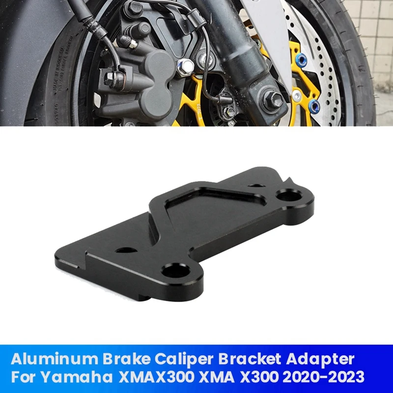 Motorcycle Front Wheel Brake Caliper Bracket Adapter For Yamaha XMAX300 XMA X300 2020-2023 Aluminum Caliper Rotor Accessories